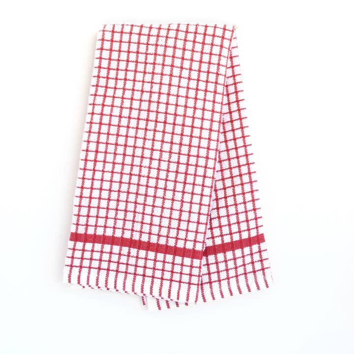 KAF Home Absorbent Grid Terry Kitchen Dish Towel - Black 20 x 30