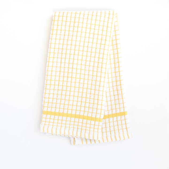 KAF Home Absorbent Grid Terry Kitchen Dish Towel - Black 20 x 30
